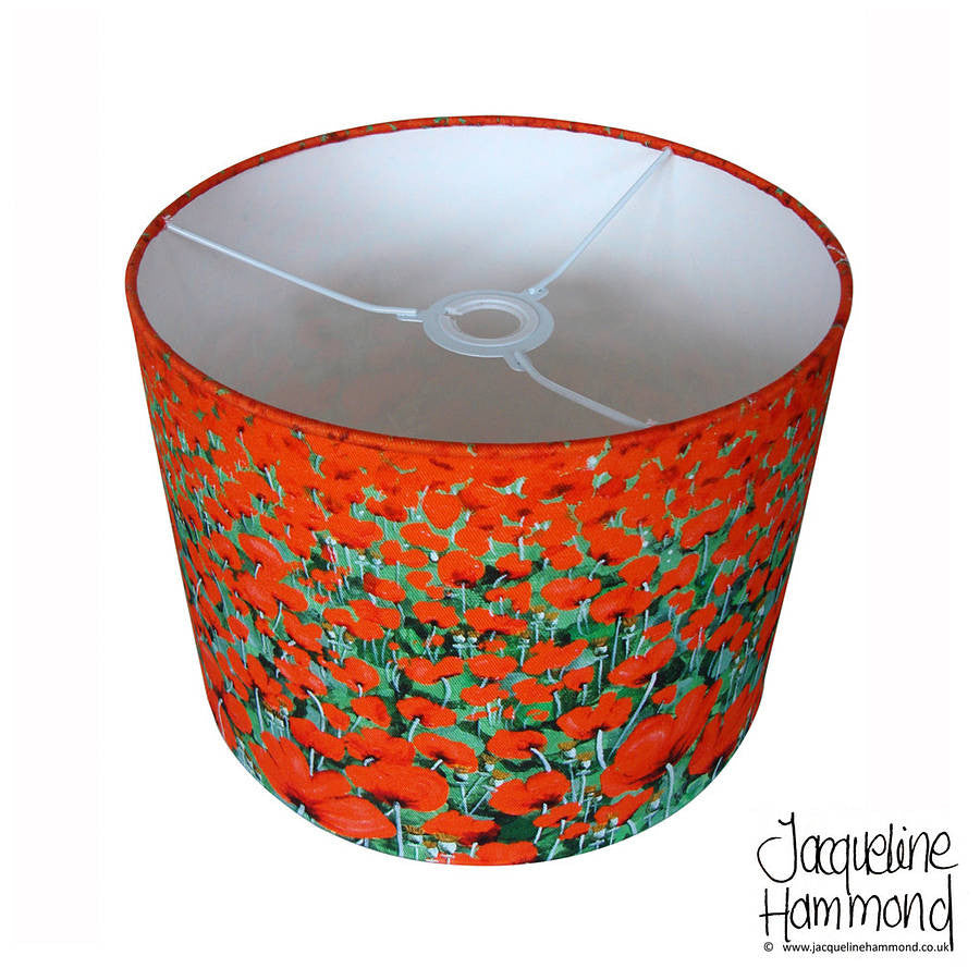 Lampshade - Blowing Poppies  Smart Deco Homeware Lighting and Art by Jacqueline hammond