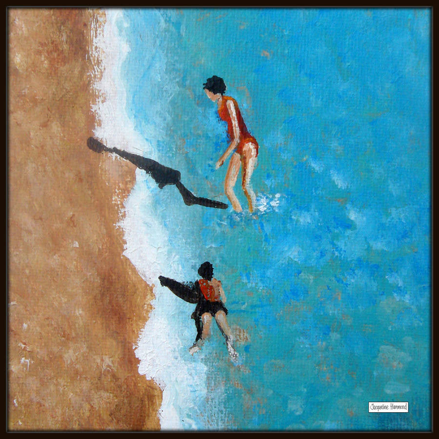 Print Of Painting Orange Swim By Jacqueline Hammond  Smart Deco Homeware Lighting and Art by Jacqueline hammond