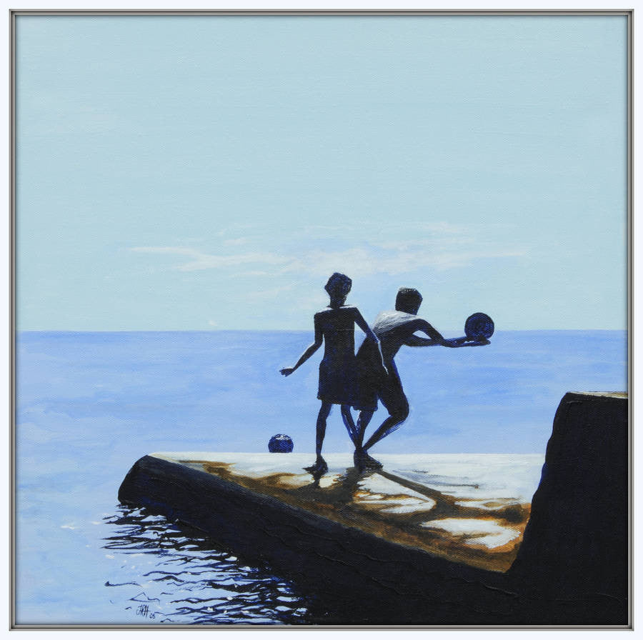 Print Of Painting What A Catch By Jacqueline Hammond  Smart Deco Homeware Lighting and Art by Jacqueline hammond
