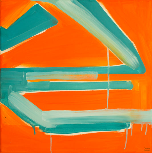 Original - Orangey  Smart Deco Homeware Lighting and Art by Jacqueline hammond