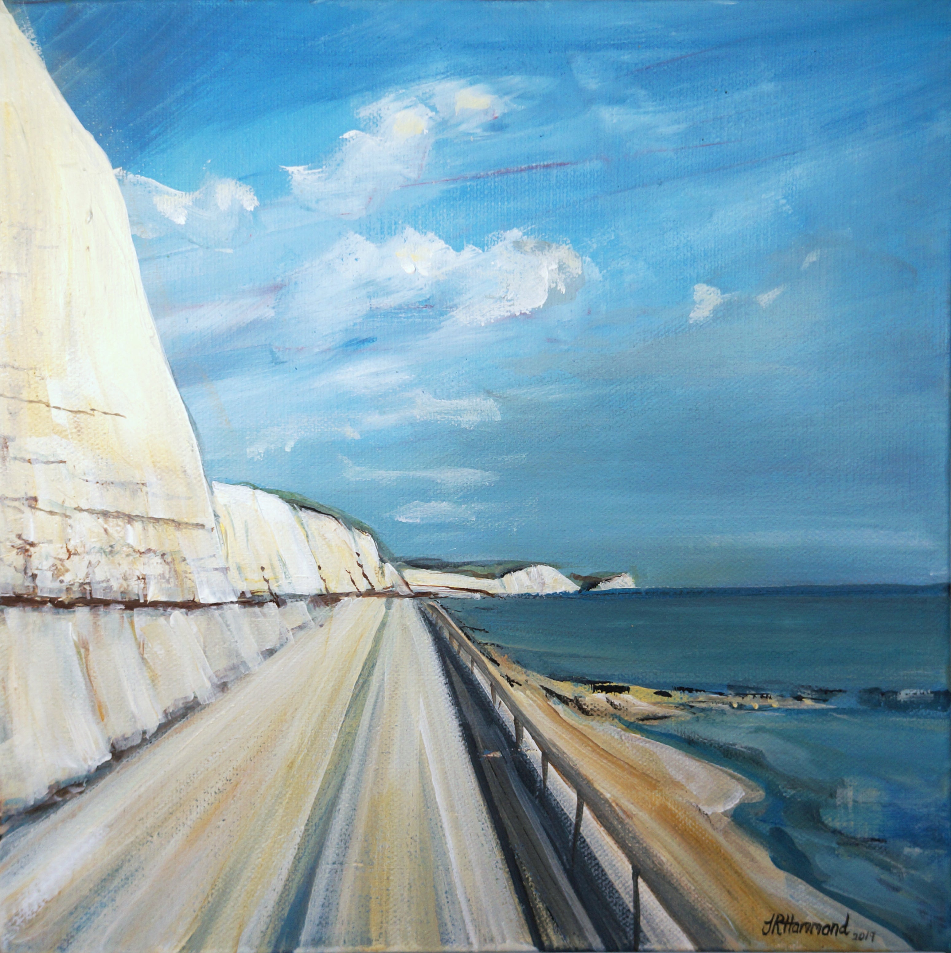 Coastal Path Under White Cliffs  Smart Deco Homeware Lighting and Art by Jacqueline hammond