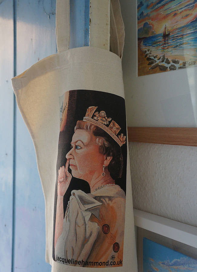 Queenie Canvas Shopper Bag  Smart Deco Homeware Lighting and Art by Jacqueline hammond