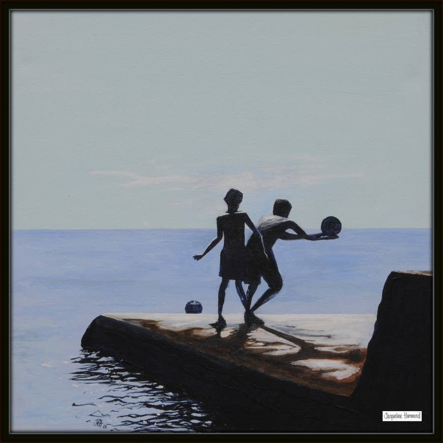 Print Of Painting What A Catch By Jacqueline Hammond  Smart Deco Homeware Lighting and Art by Jacqueline hammond