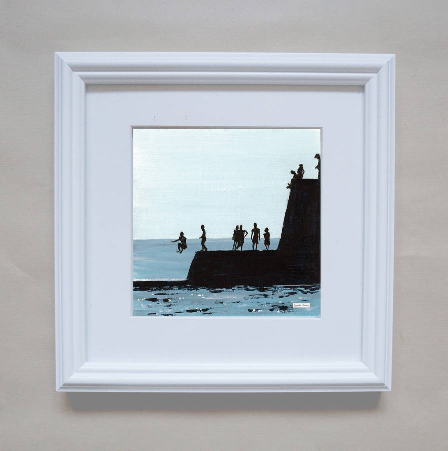Print Of Painting Take A Jump By Jacqueline Hammond  Smart Deco Homeware Lighting and Art by Jacqueline hammond