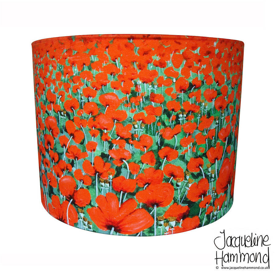 Lampshade - Blowing Poppies  Smart Deco Homeware Lighting and Art by Jacqueline hammond