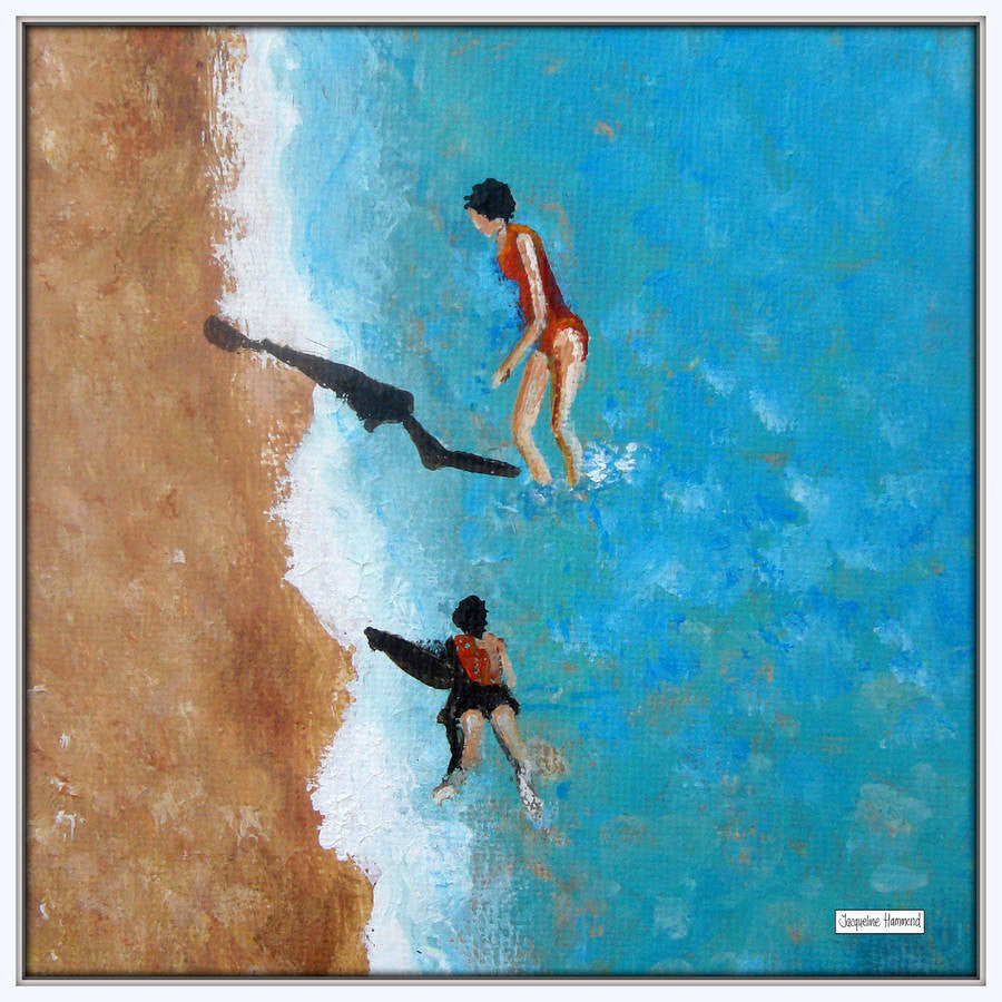 Print Of Painting Orange Swim By Jacqueline Hammond  Smart Deco Homeware Lighting and Art by Jacqueline hammond