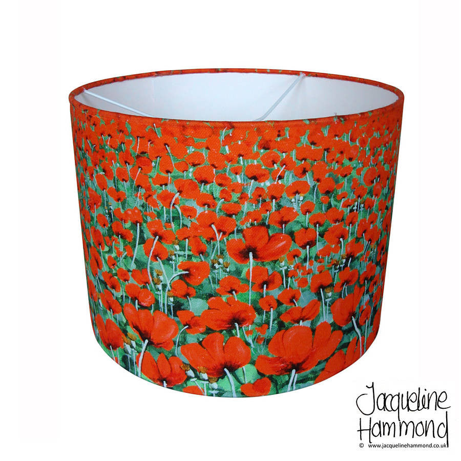 Lampshade - Blowing Poppies  Smart Deco Homeware Lighting and Art by Jacqueline hammond