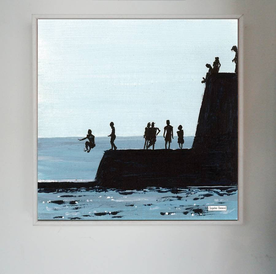 Print Of Painting Take A Jump By Jacqueline Hammond  Smart Deco Homeware Lighting and Art by Jacqueline hammond