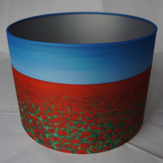 Lampshade - Poppy Blue Sky Art Print  Smart Deco Homeware Lighting and Art by Jacqueline hammond