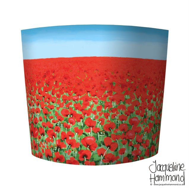 Lamp Shade - Poppy Blue Sky  Smart Deco Homeware Lighting and Art by Jacqueline hammond