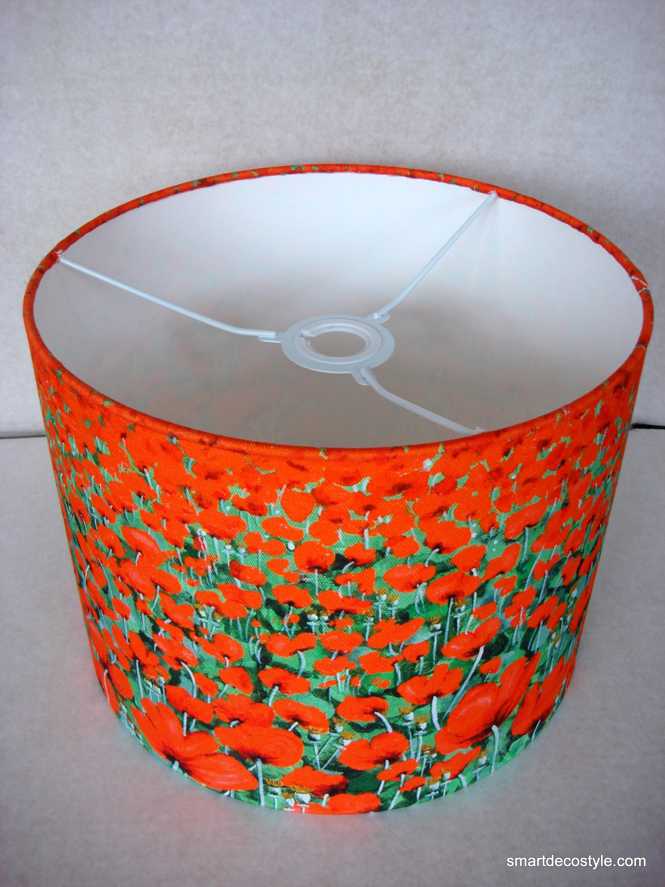 Lampshade - Blowing Poppies  Smart Deco Homeware Lighting and Art by Jacqueline hammond