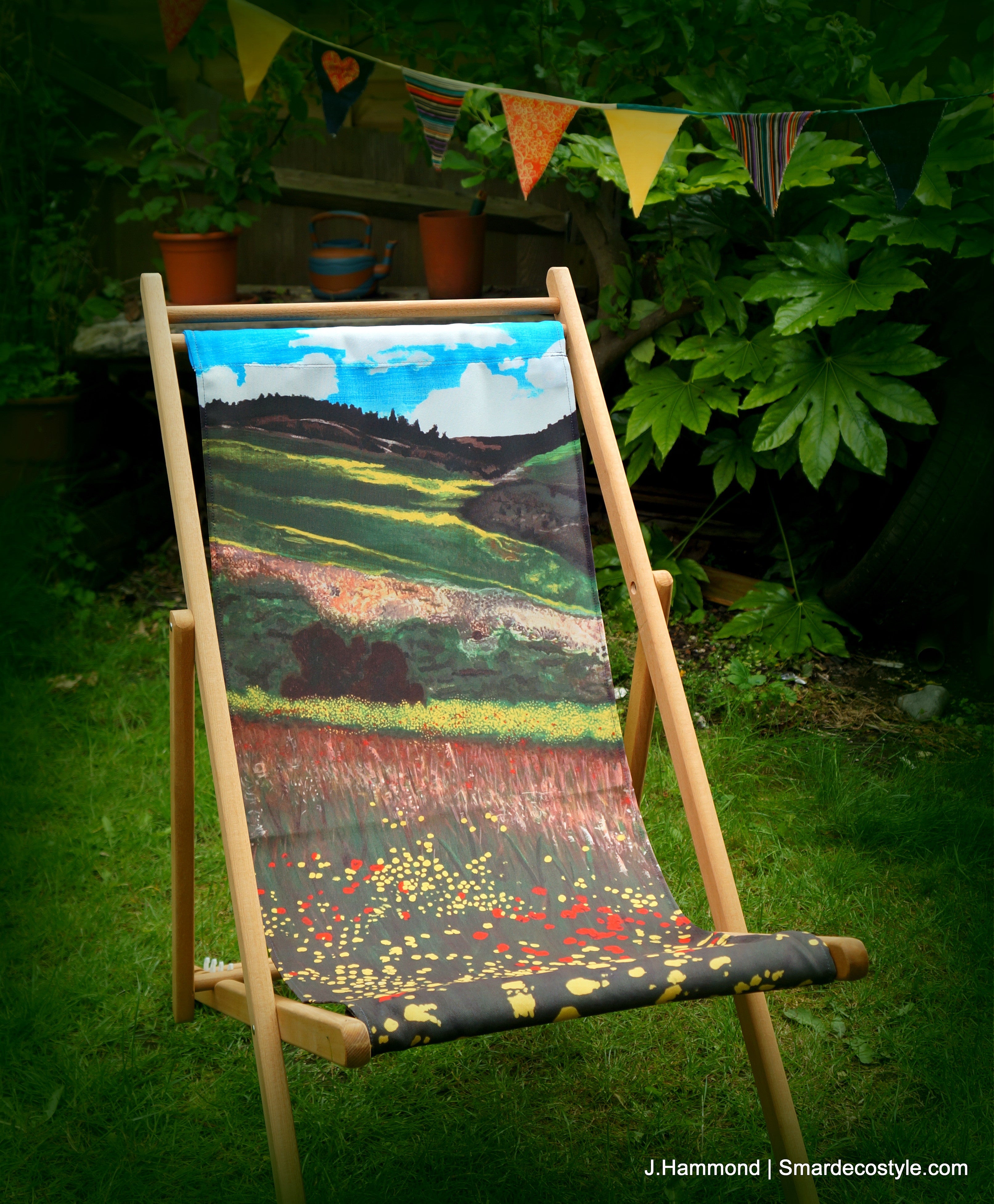 Deckchair - Traditional Seaside - Santa Fe Fields  Smart Deco Homeware Lighting and Art by Jacqueline hammond