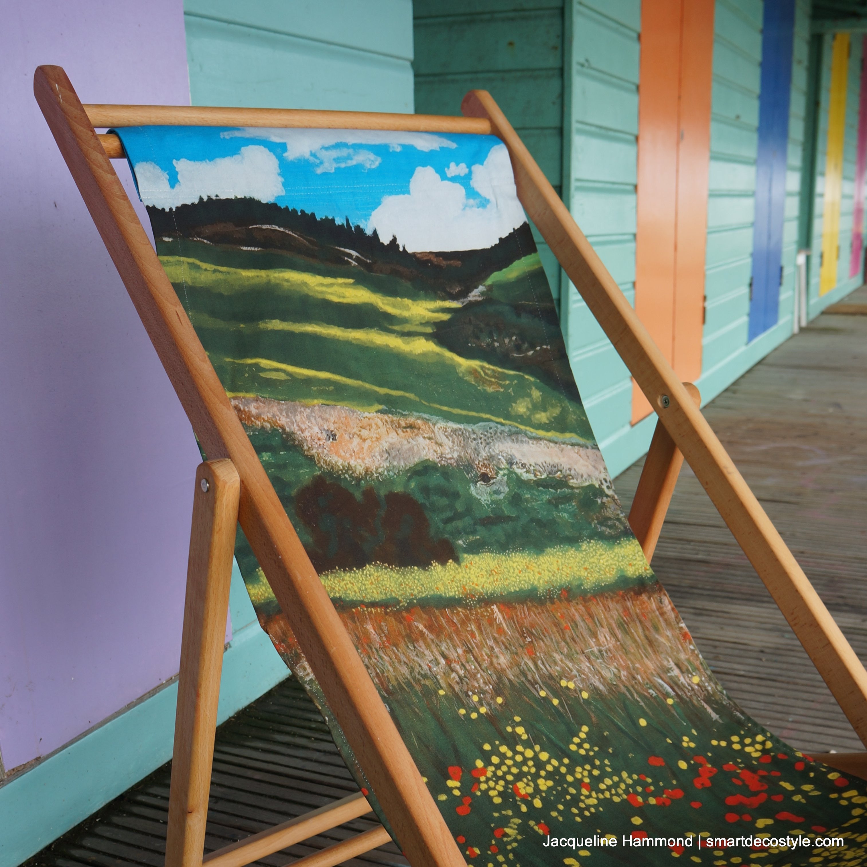 Deckchair - Traditional Seaside - Santa Fe Fields  Smart Deco Homeware Lighting and Art by Jacqueline hammond