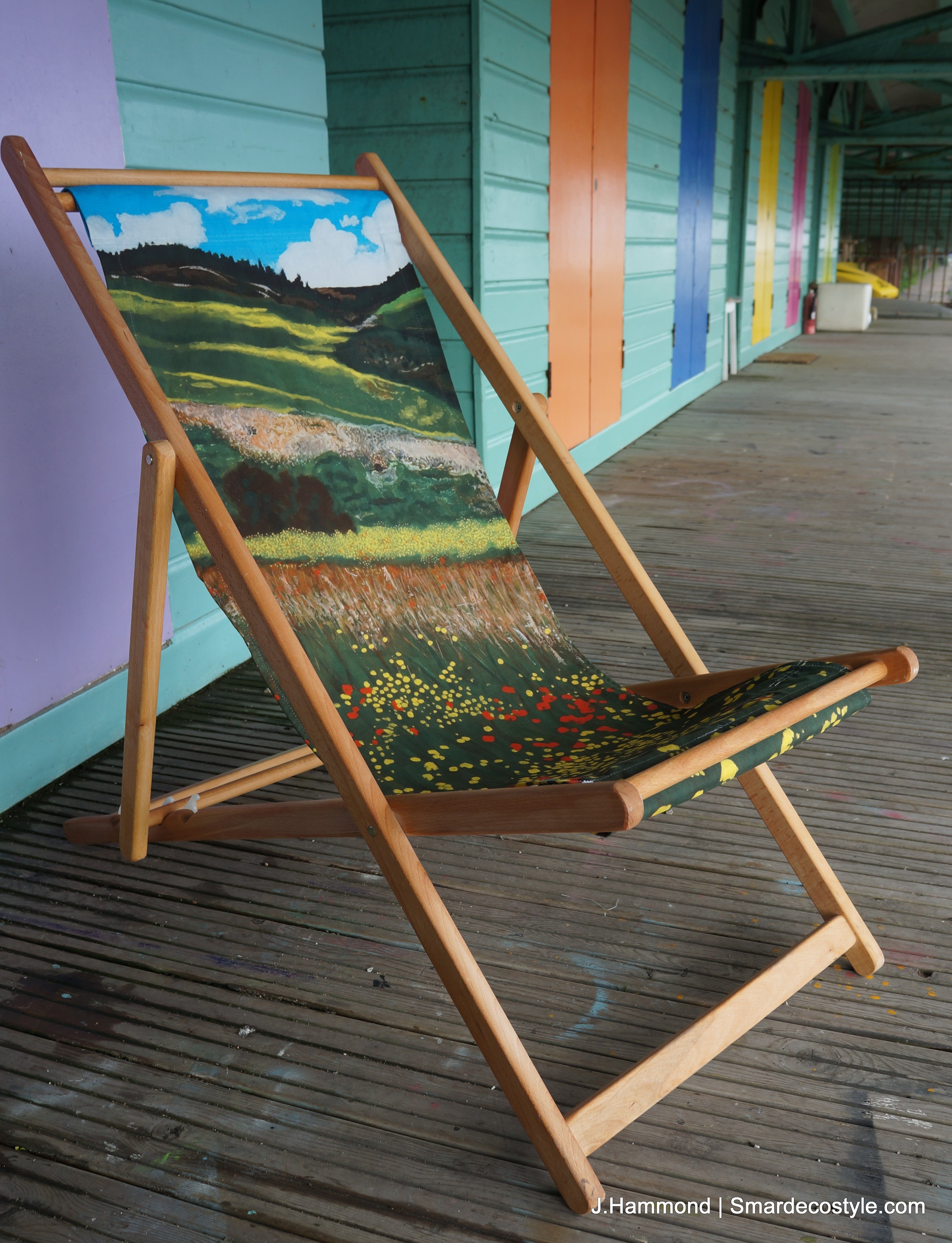 Deckchair - Traditional Seaside - Santa Fe Fields  Smart Deco Homeware Lighting and Art by Jacqueline hammond