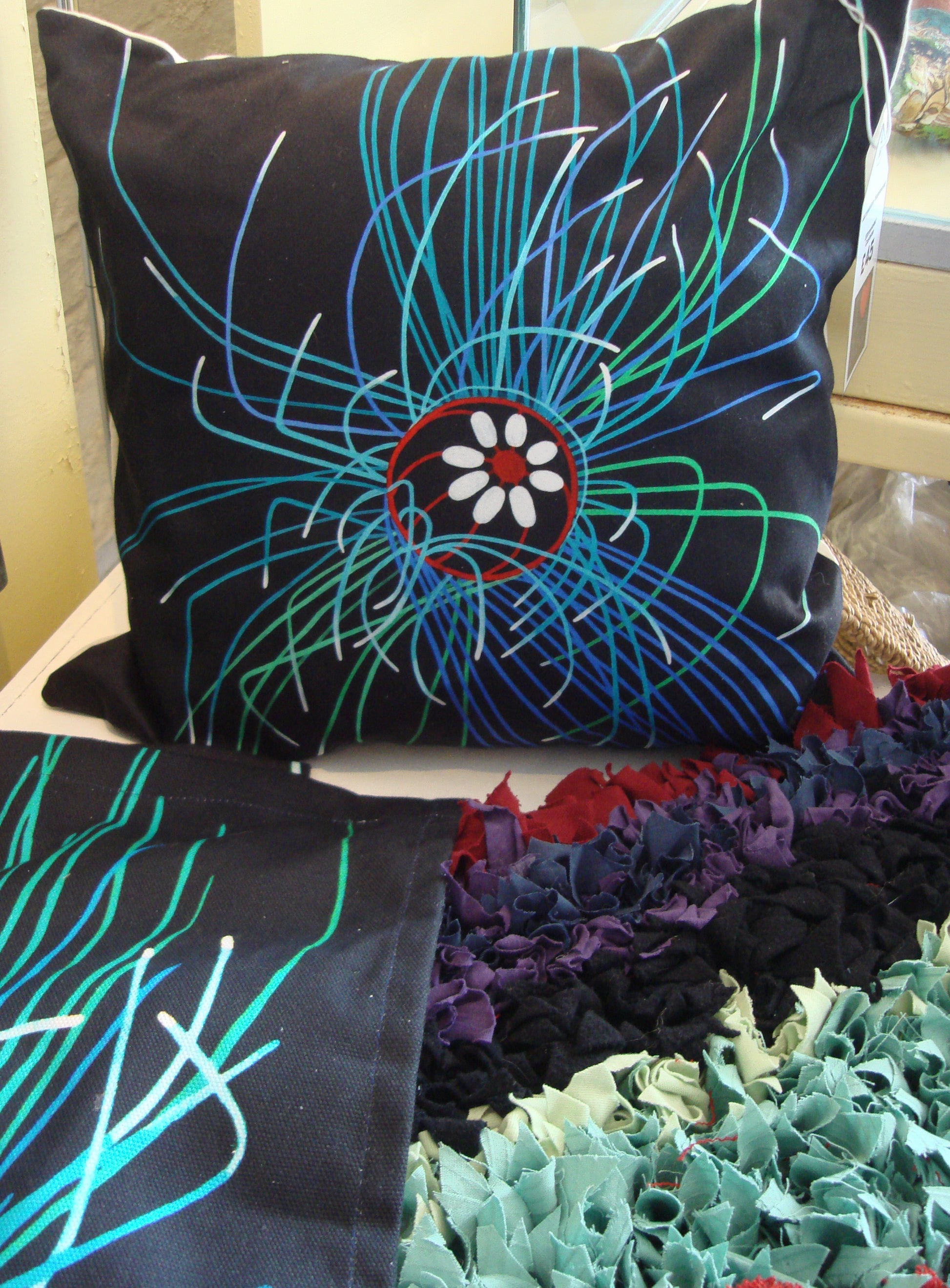 Luxury Cushion Cover - Ultraviolet Jellyfish Art Print  Smart Deco Homeware Lighting and Art by Jacqueline hammond