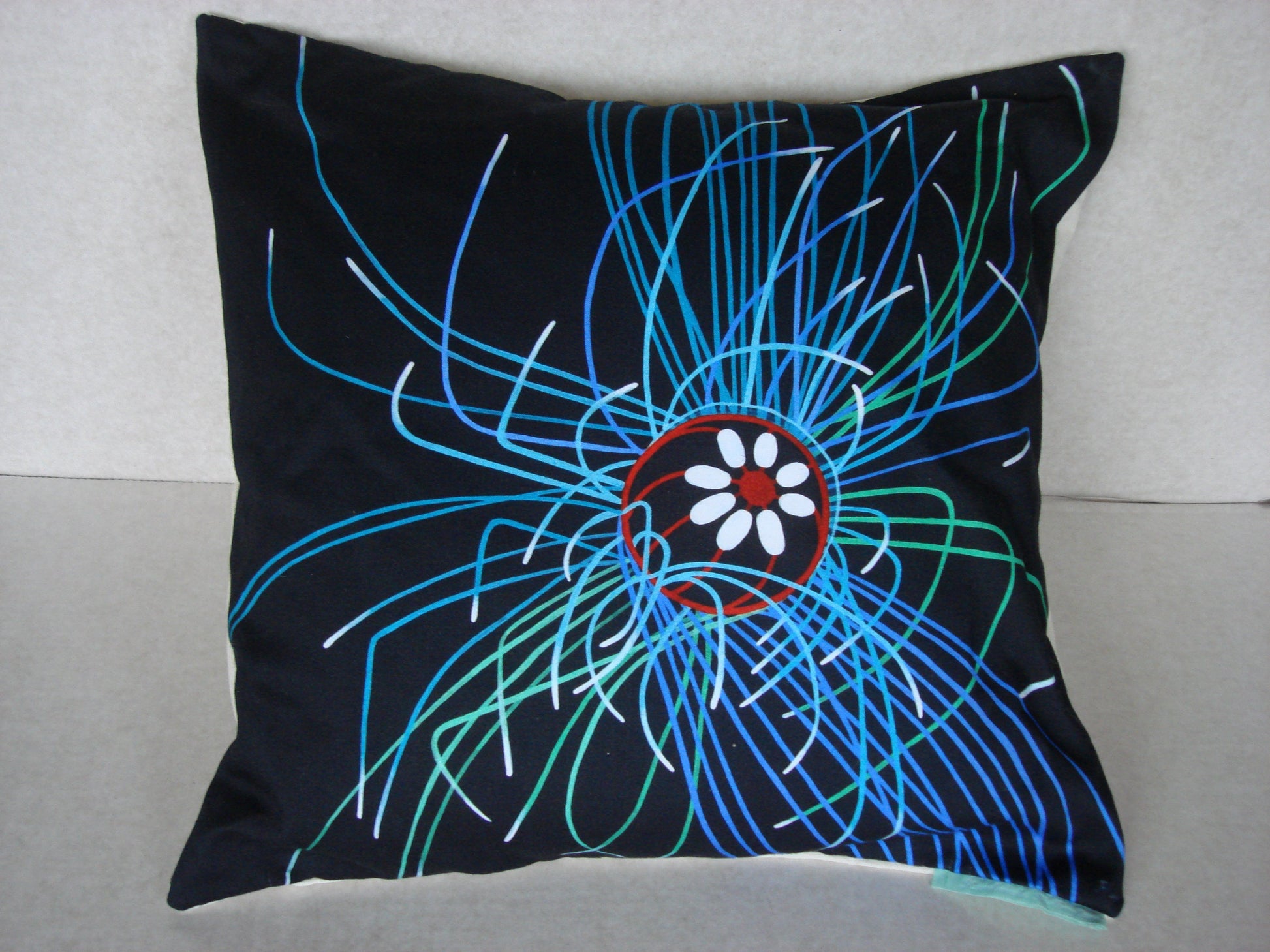 Luxury Cushion Cover - Ultraviolet Jellyfish Art Print  Smart Deco Homeware Lighting and Art by Jacqueline hammond