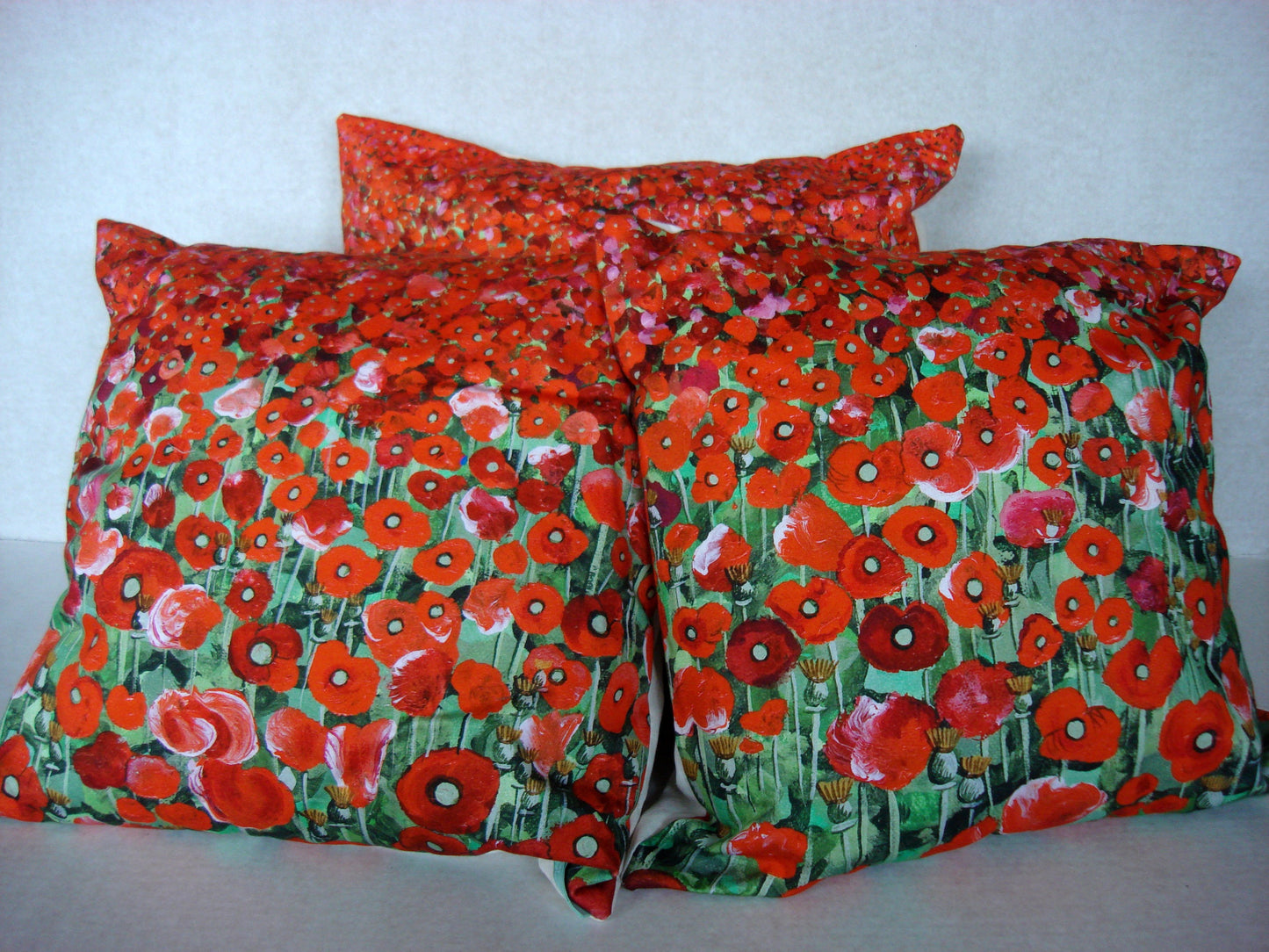 Luxury Cushion Cover - Poppy Fields Print  Smart Deco Homeware Lighting and Art by Jacqueline hammond