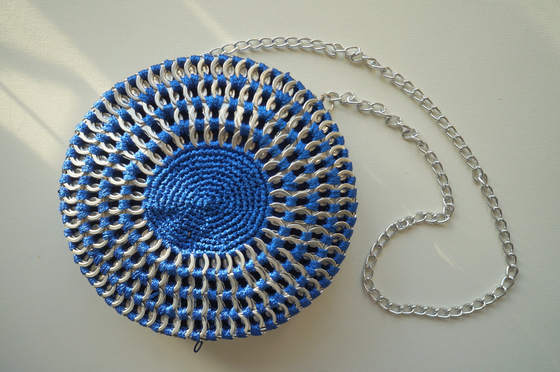 Round Daisy Chain Ring Pulls Handbag  Smart Deco Homeware Lighting and Art by Jacqueline hammond