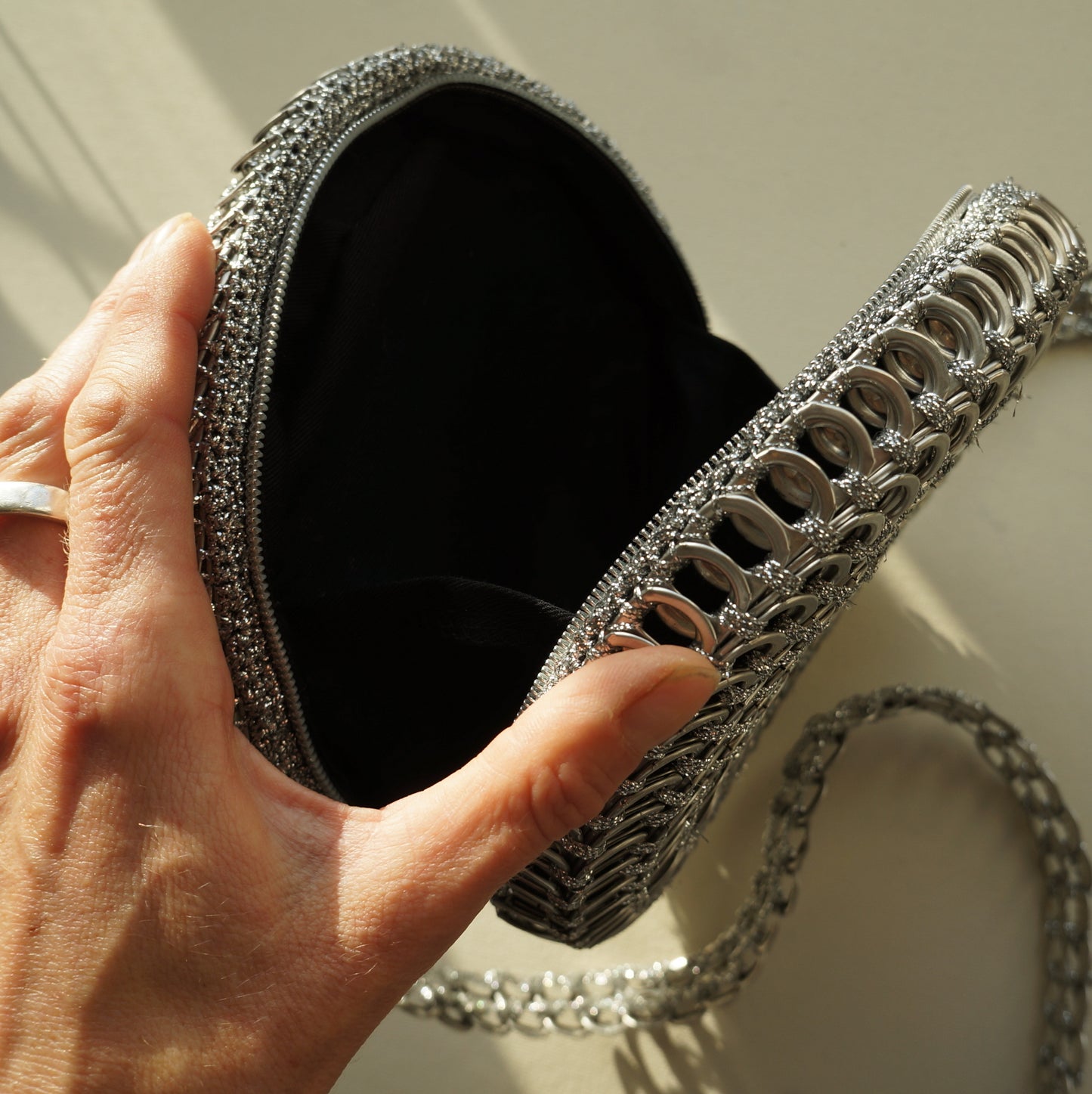 Round Daisy Chain Ring Pulls Handbag  Smart Deco Homeware Lighting and Art by Jacqueline hammond