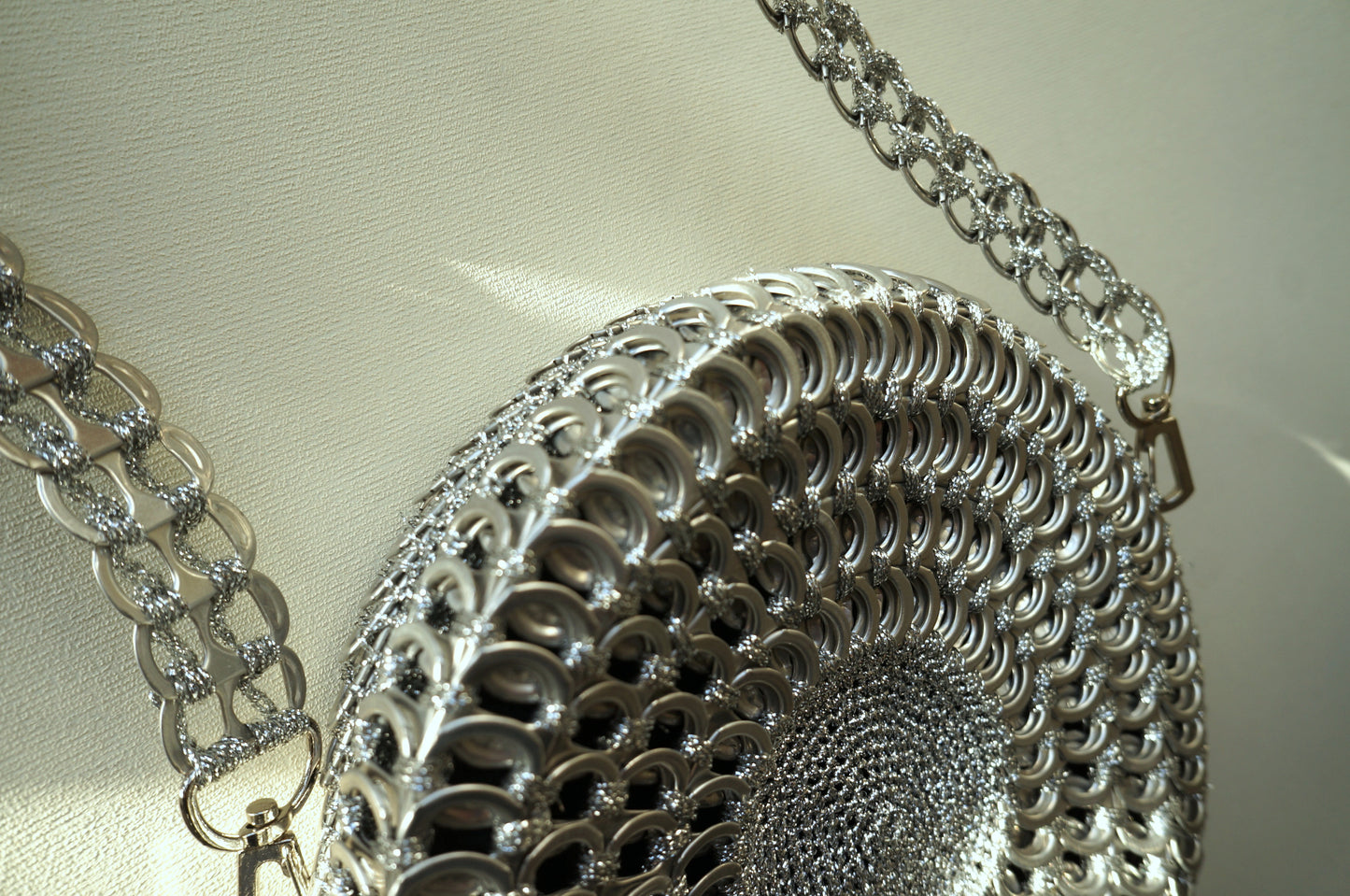 Round Daisy Chain Ring Pulls Handbag  Smart Deco Homeware Lighting and Art by Jacqueline hammond