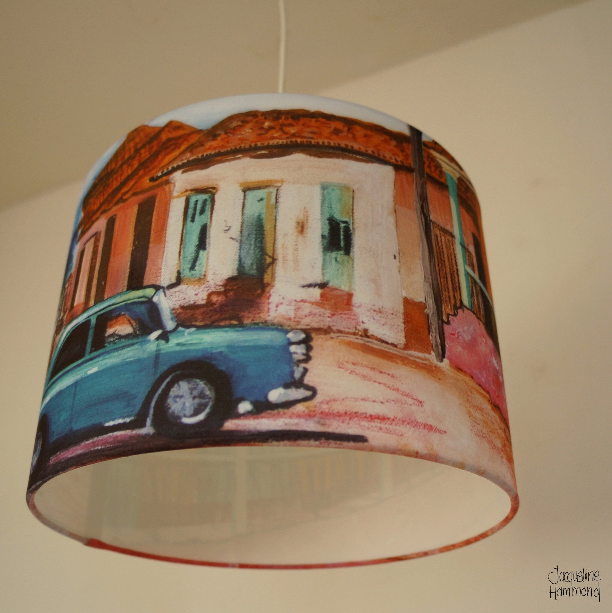 Lamp Shade - Cuban Car  Smart Deco Homeware Lighting and Art by Jacqueline hammond