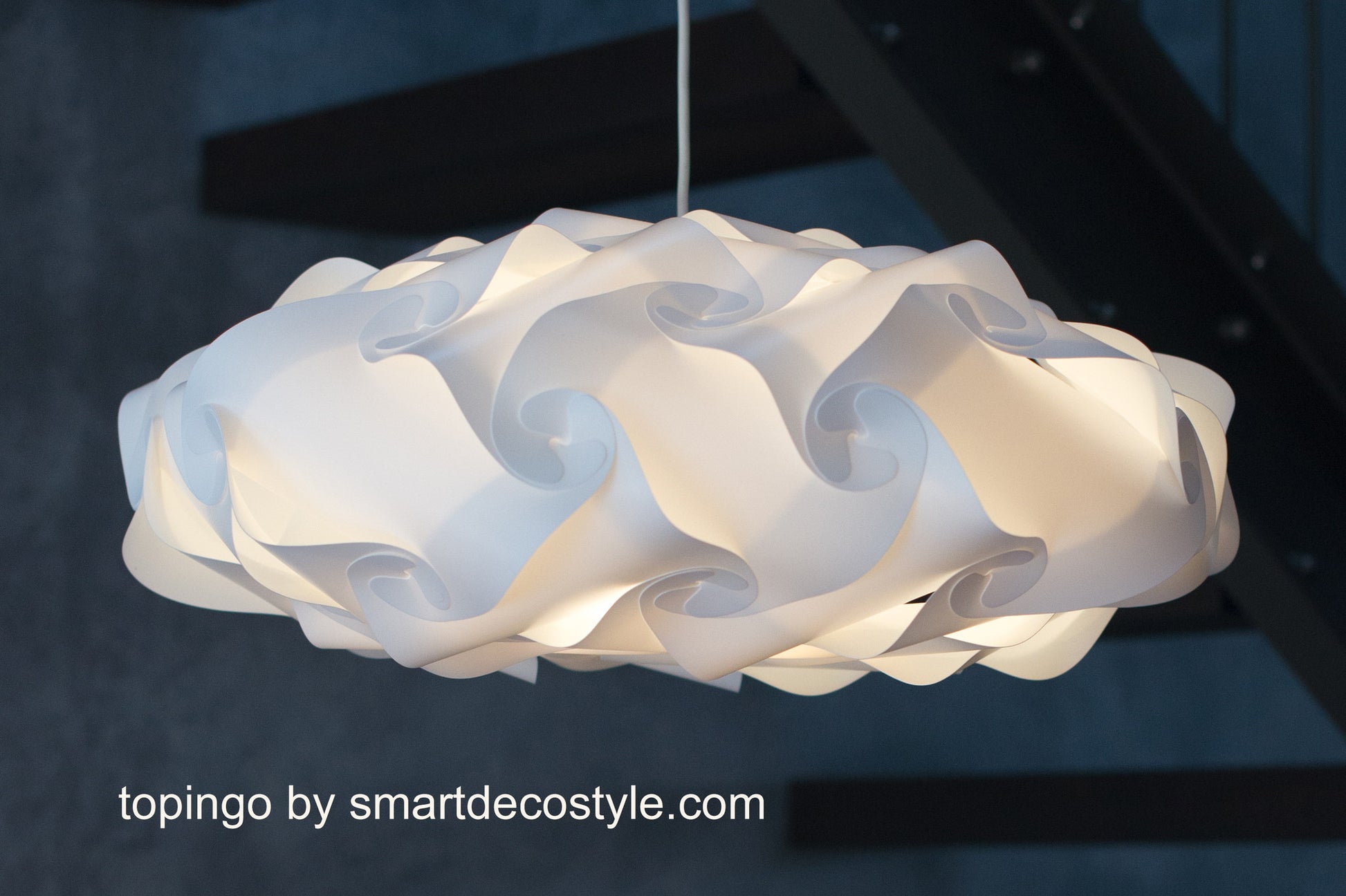 Intricately Designed White Lampshade - Smarty Lamps Topingo Light Shade by Smart Deco Style