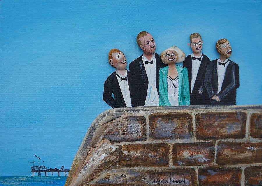 Personalised Pebble Head Family or Group Portrait  Smart Deco Homeware Lighting and Art by Jacqueline hammond