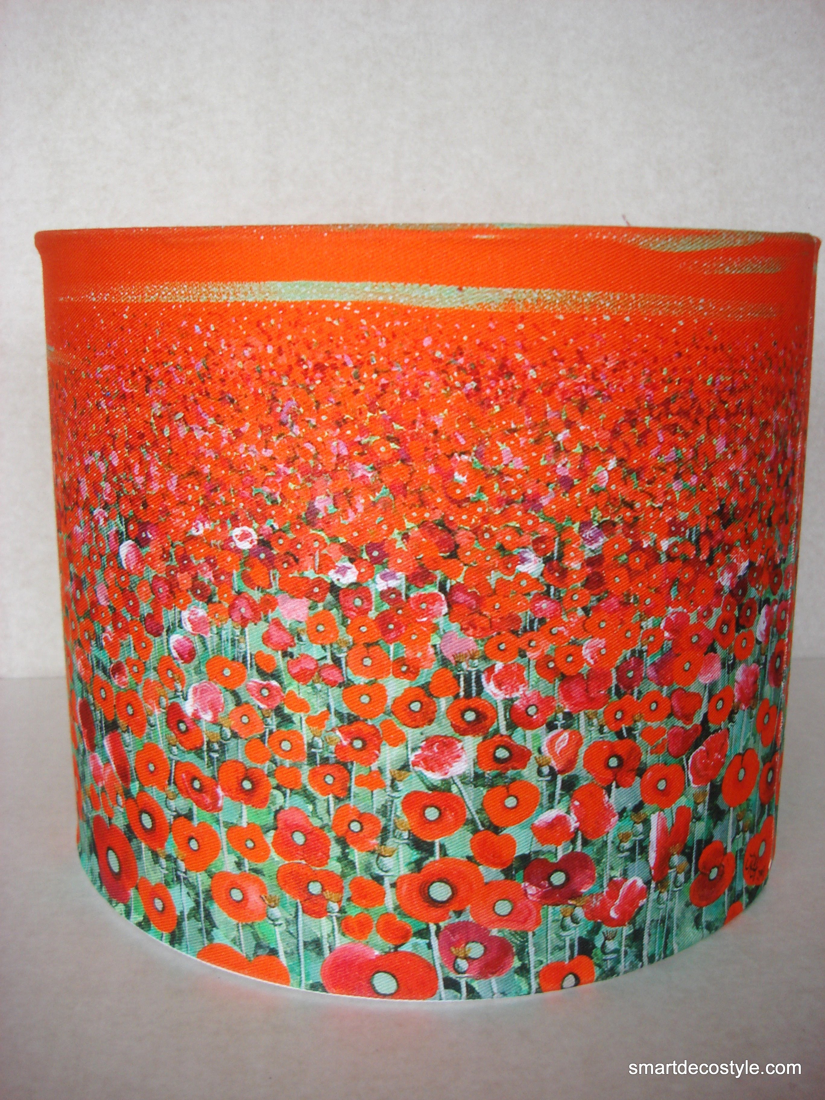 Lamp Shade - Poppy Fields  Smart Deco Homeware Lighting and Art by Jacqueline hammond