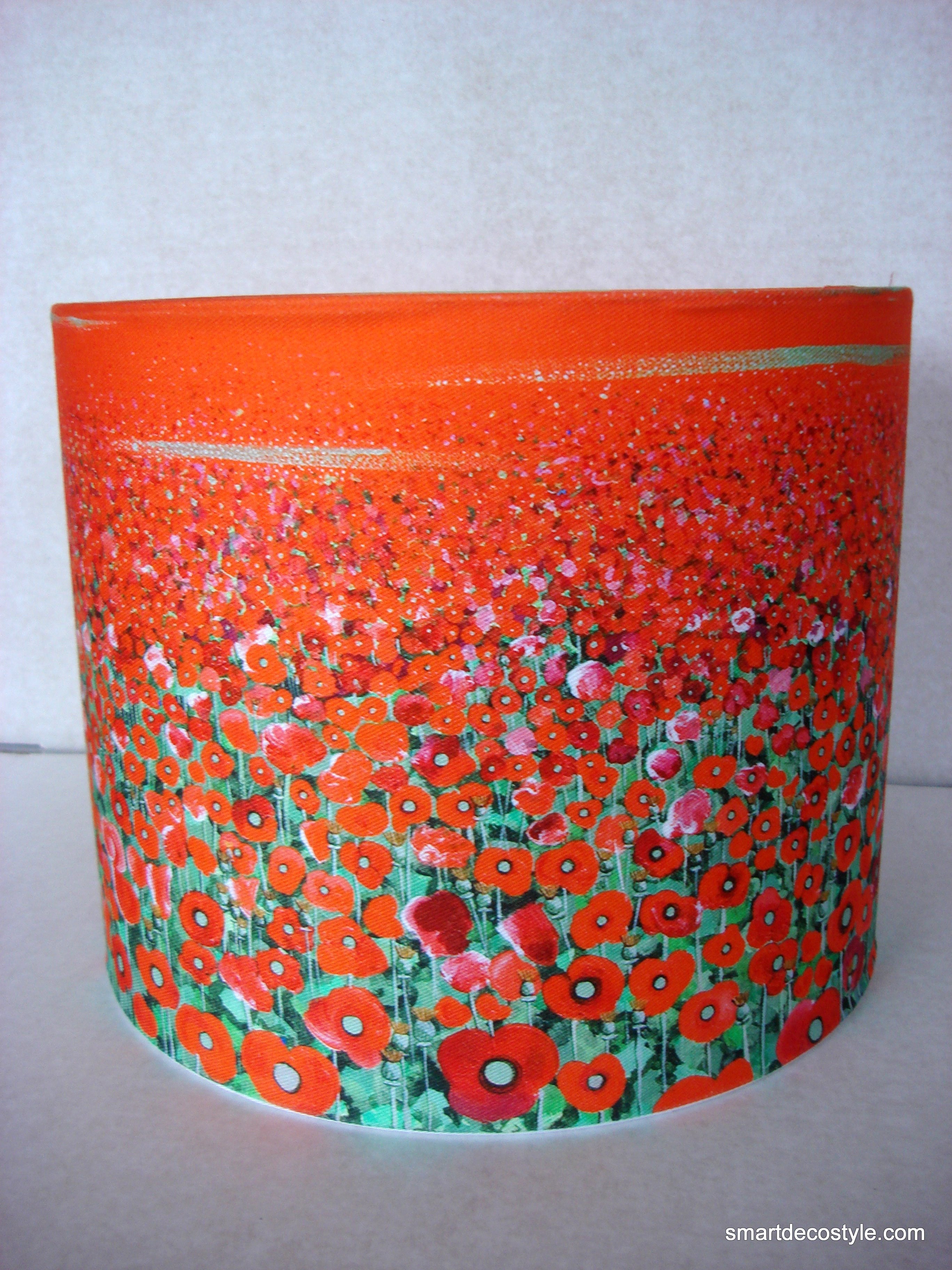 Lamp Shade - Poppy Fields  Smart Deco Homeware Lighting and Art by Jacqueline hammond