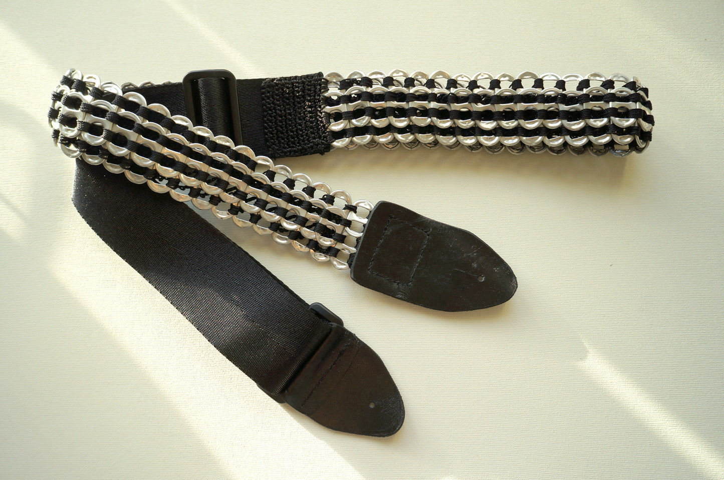 Recycled Ring Pull Guitar Strap  Smart Deco Homeware Lighting and Art by Jacqueline hammond