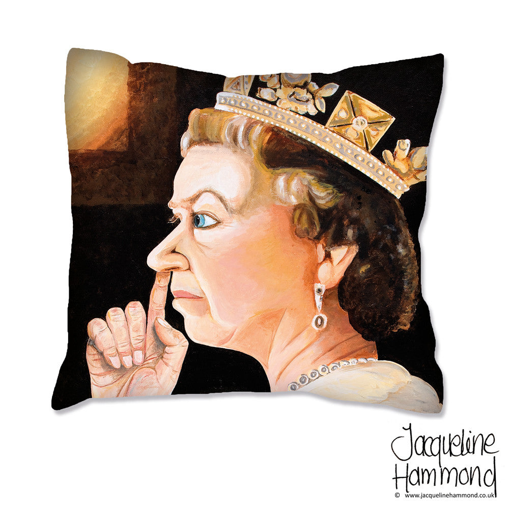 Queen Artwork Print Cushion Cover  Smart Deco Homeware Lighting and Art by Jacqueline hammond