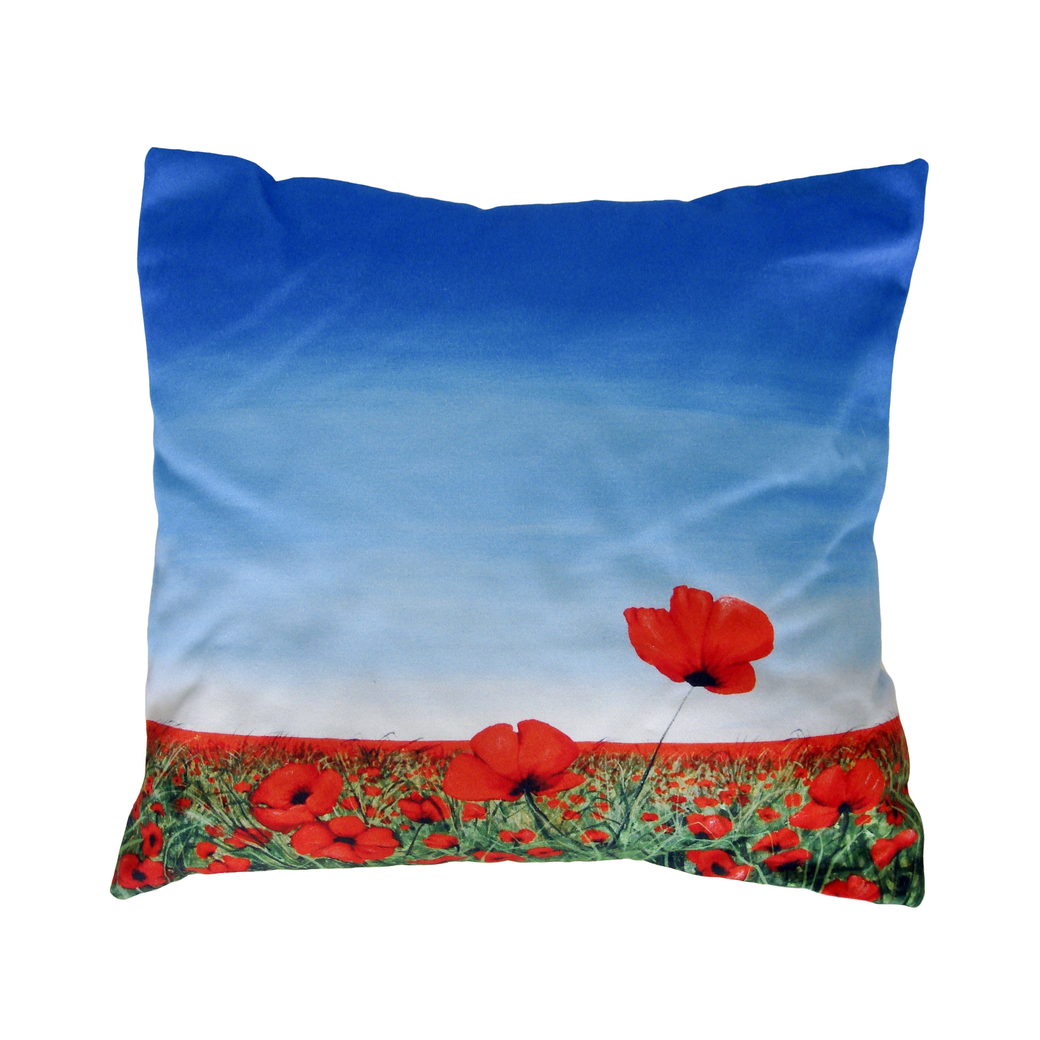 Luxury Cushion Cover - Breakthrough Poppy Print  Smart Deco Homeware Lighting and Art by Jacqueline hammond
