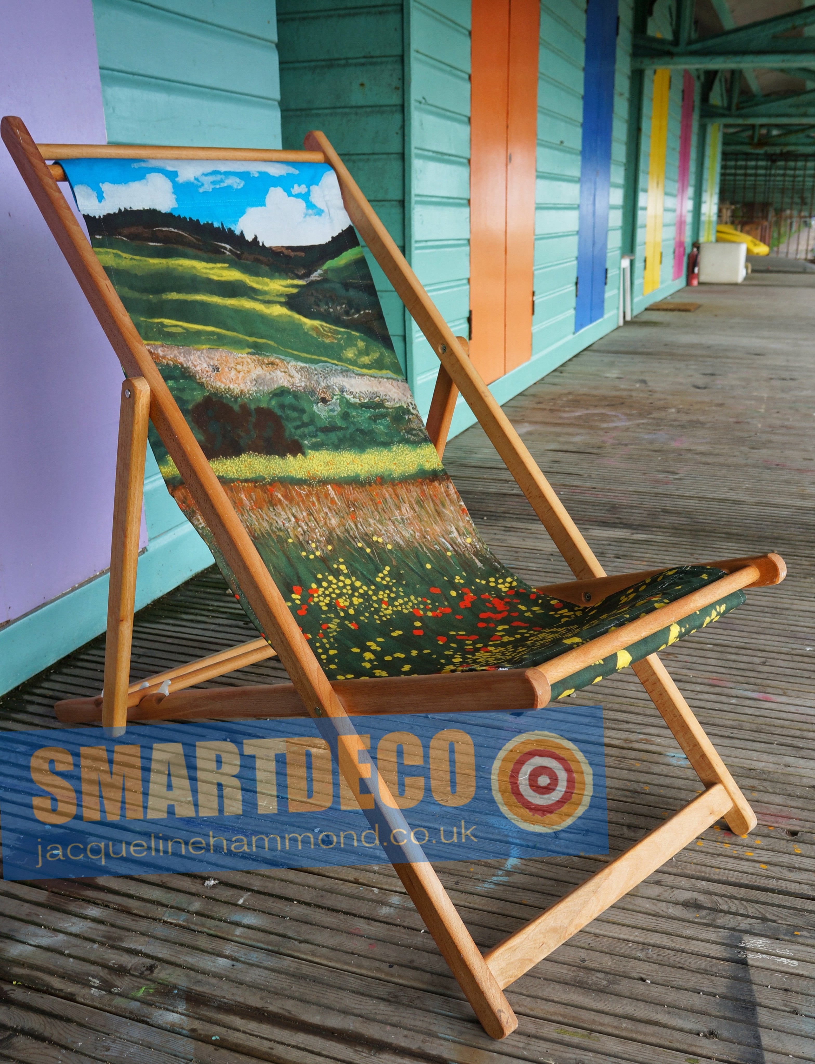 Deckchair - Traditional Seaside - Santa Fe Fields  Smart Deco Homeware Lighting and Art by Jacqueline hammond