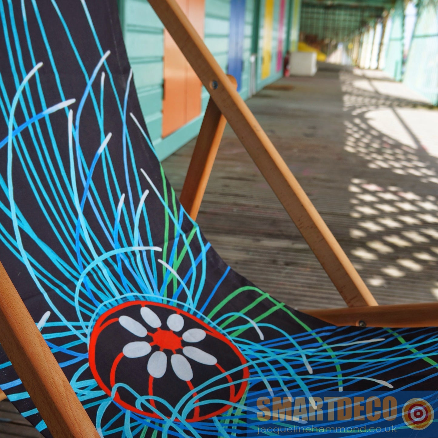 Deckchair - Ultraviolet Jellyfish  Smart Deco Homeware Lighting and Art by Jacqueline hammond