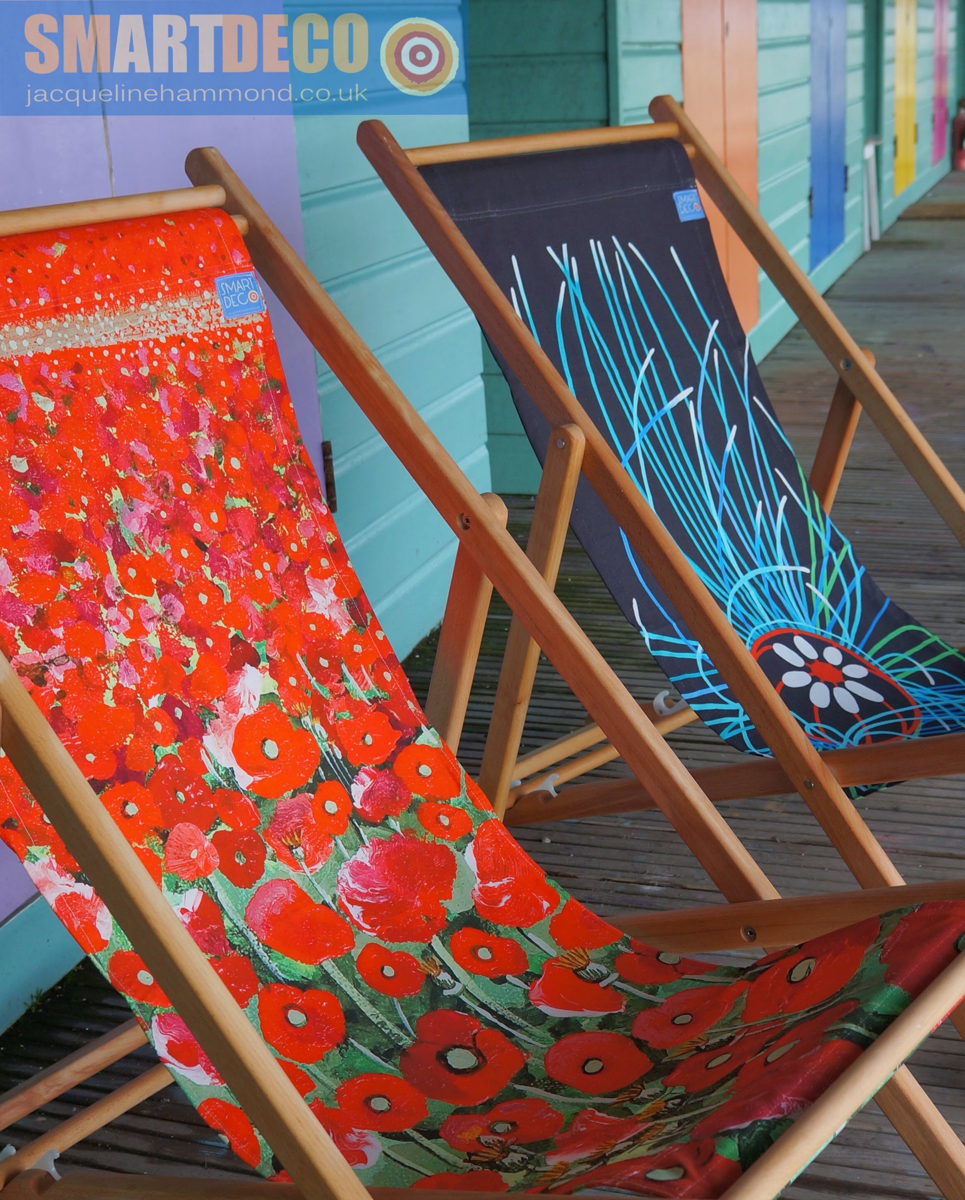 Deckchair - Ultraviolet Jellyfish  Smart Deco Homeware Lighting and Art by Jacqueline hammond