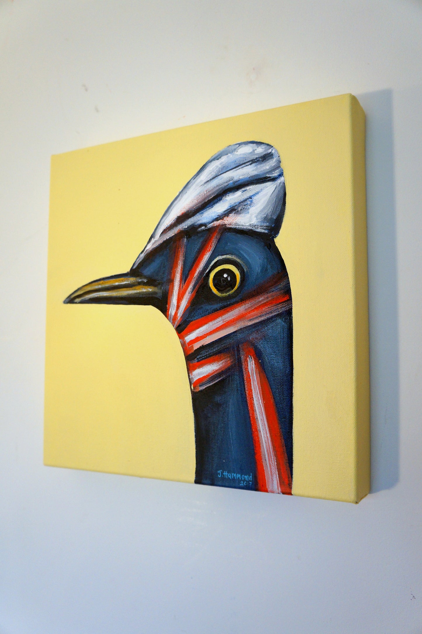 Brexit - Bird Portrait Painting (sold)  Smart Deco Homeware Lighting and Art by Jacqueline hammond