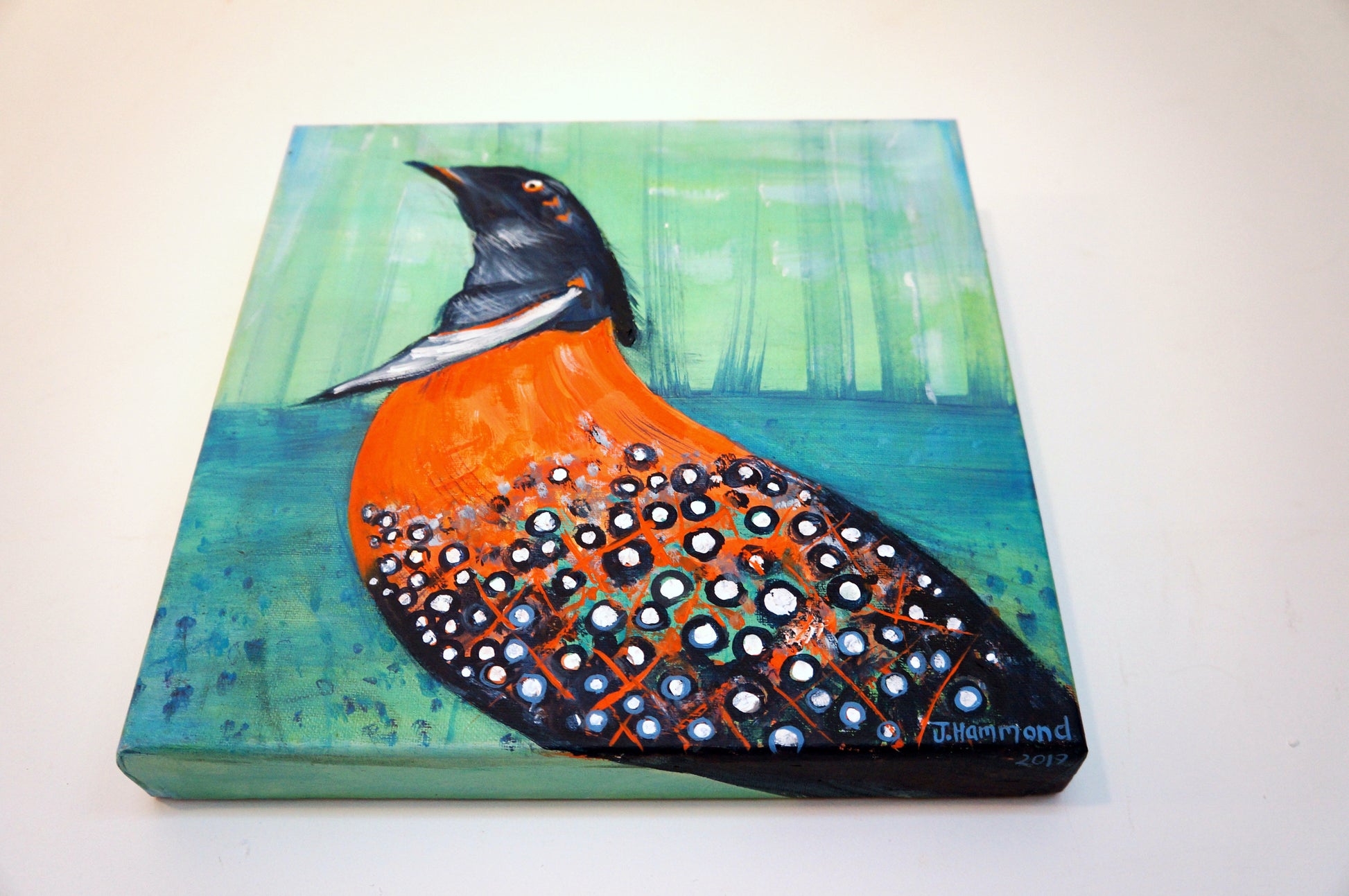 Common Pheasant - Bird Portrait Painting  Smart Deco Homeware Lighting and Art by Jacqueline hammond