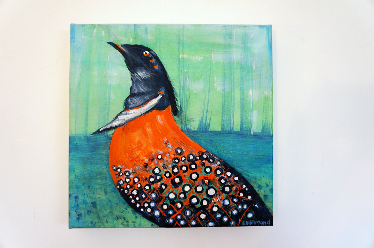 Common Pheasant - Bird Portrait Painting  Smart Deco Homeware Lighting and Art by Jacqueline hammond