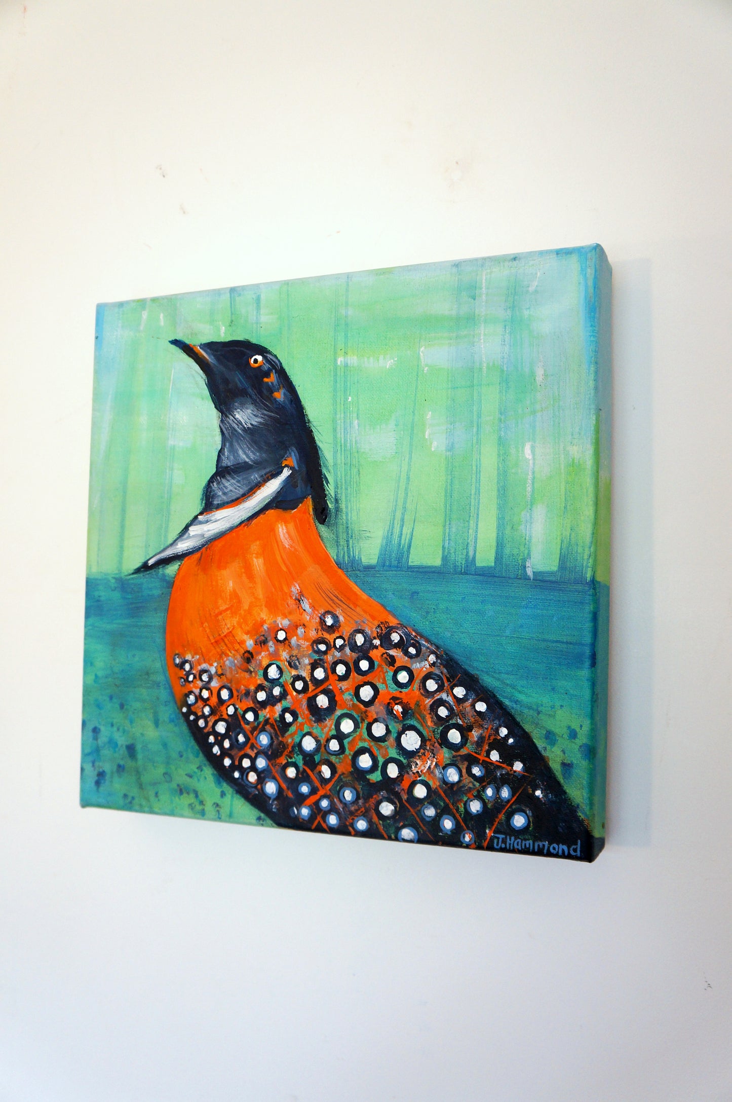 Common Pheasant - Bird Portrait Painting  Smart Deco Homeware Lighting and Art by Jacqueline hammond