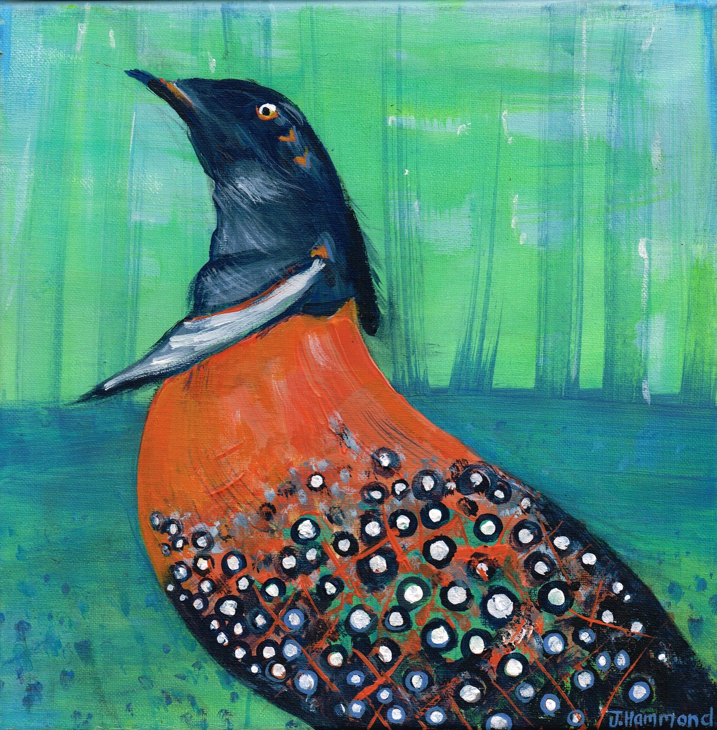 Common Pheasant - Bird Portrait Painting  Smart Deco Homeware Lighting and Art by Jacqueline hammond