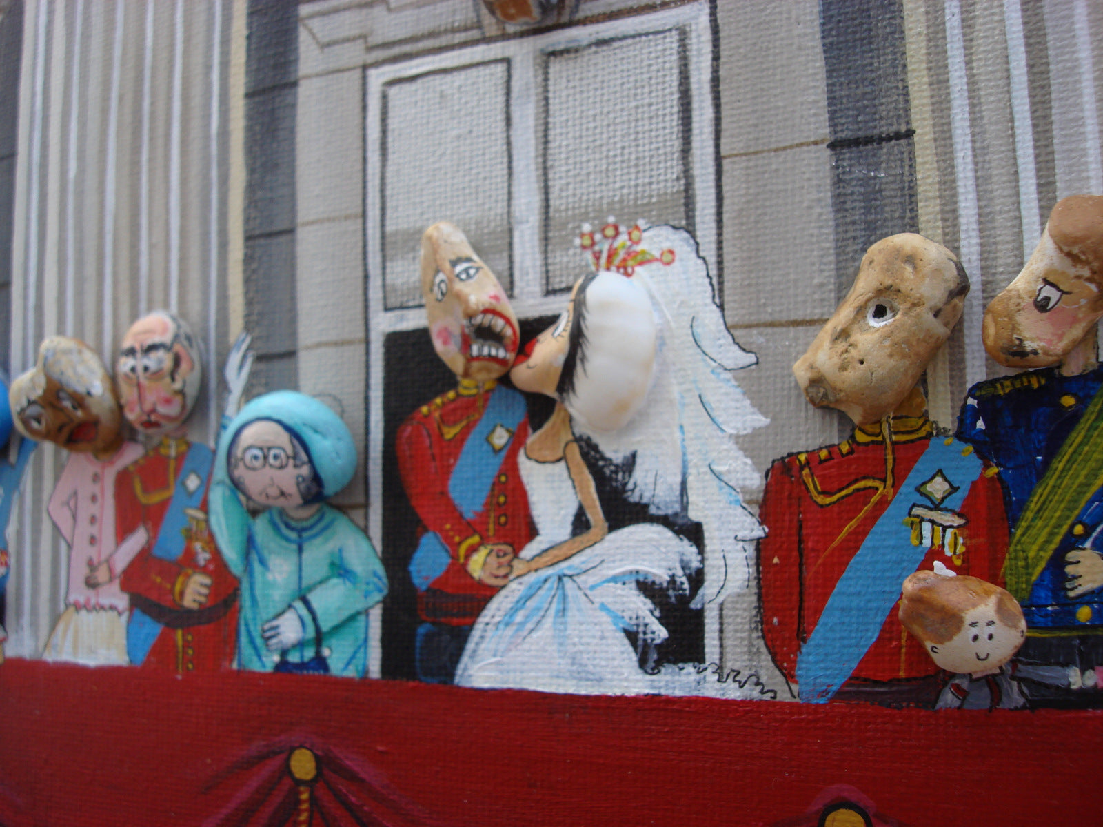 The Pebble Heads Royal Wedding Painting  Smart Deco Homeware Lighting and Art by Jacqueline hammond