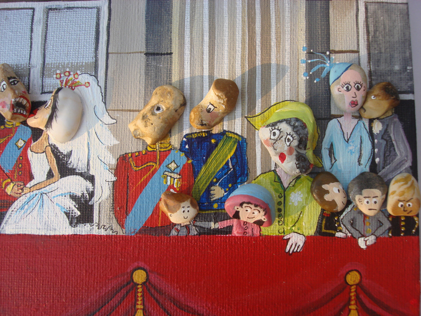 The Pebble Heads Royal Wedding Painting  Smart Deco Homeware Lighting and Art by Jacqueline hammond