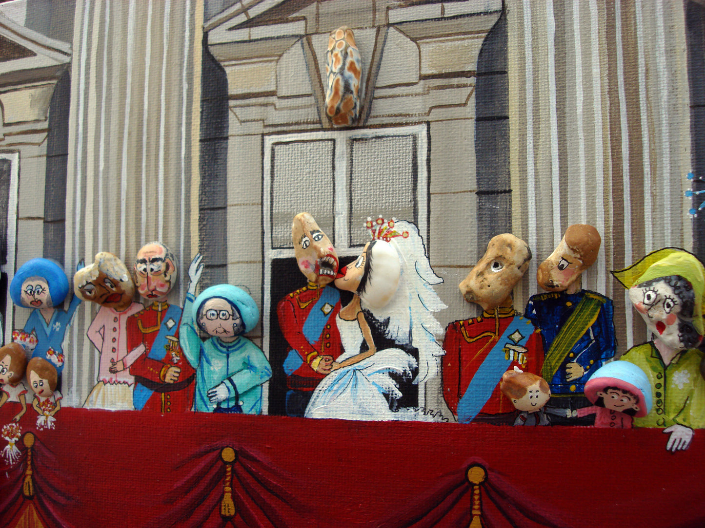 The Pebble Heads Royal Wedding Painting  Smart Deco Homeware Lighting and Art by Jacqueline hammond