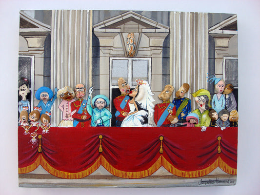 The Pebble Heads Royal Wedding Painting  Smart Deco Homeware Lighting and Art by Jacqueline hammond