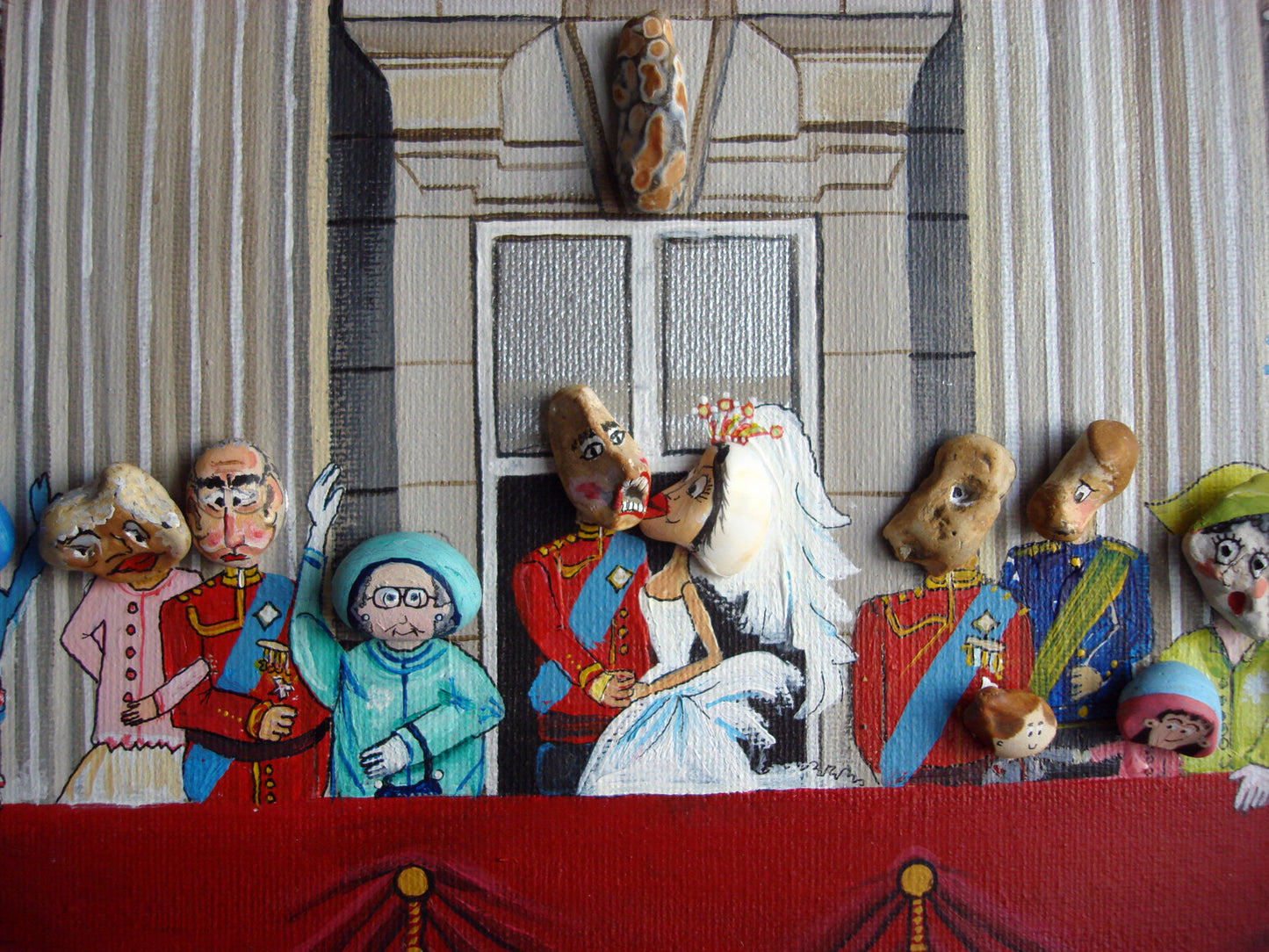 The Pebble Heads Royal Wedding Painting  Smart Deco Homeware Lighting and Art by Jacqueline hammond