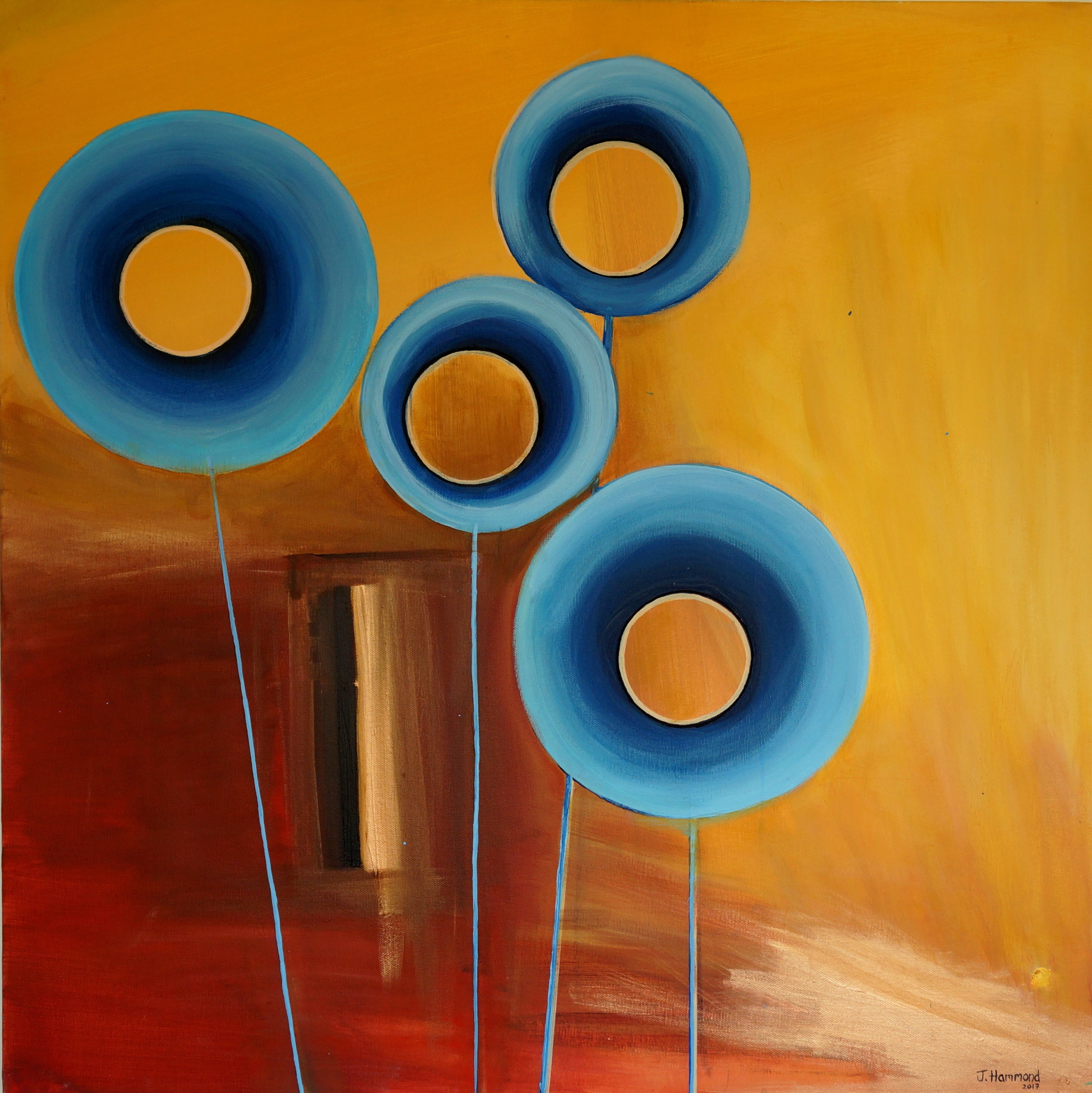 Zeros and Ones - Little Slit Painting  Smart Deco Homeware Lighting and Art by Jacqueline hammond