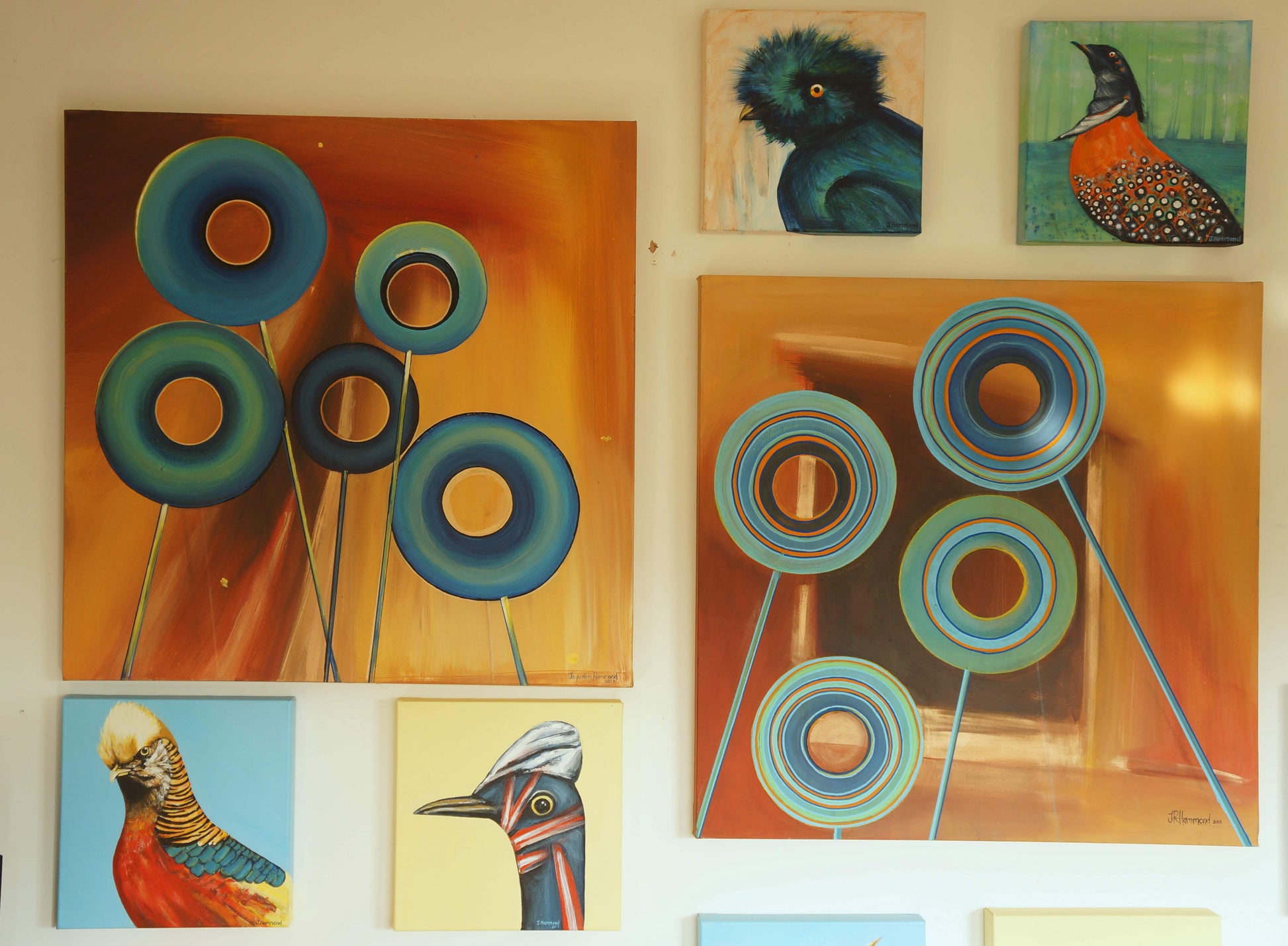 Zeros and Ones - Trap Door Painting  Smart Deco Homeware Lighting and Art by Jacqueline hammond