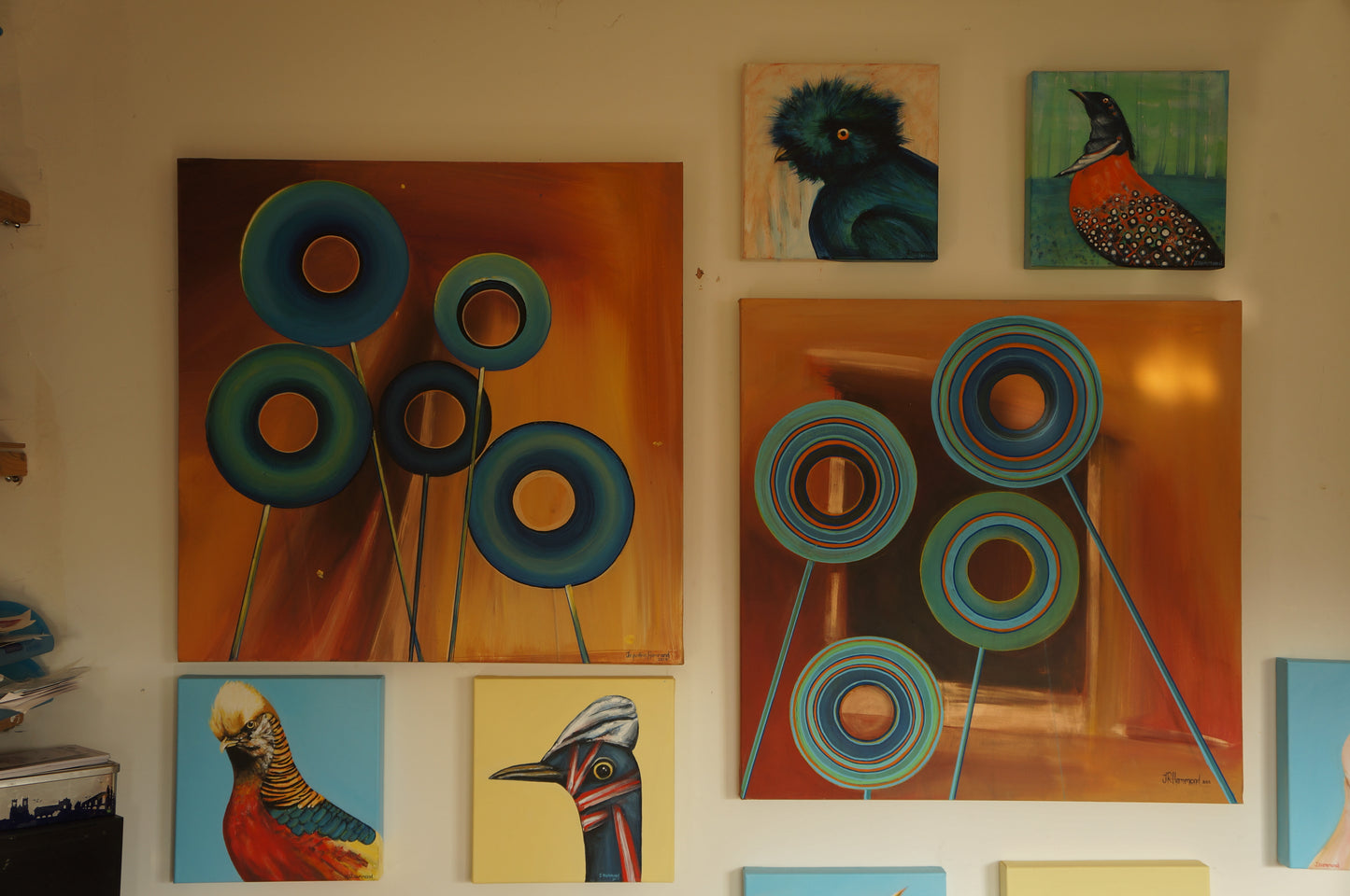 Zeros and Ones - Trap Door Painting  Smart Deco Homeware Lighting and Art by Jacqueline hammond