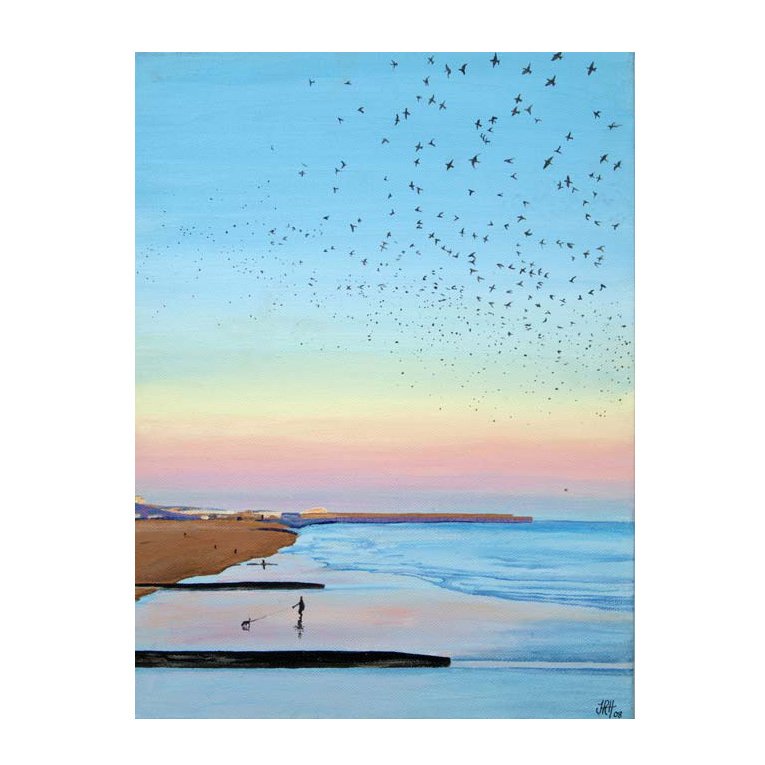 Print - Brighton Sunsets, Tidal Sunset - Zooming In  Smart Deco Homeware Lighting and Art by Jacqueline hammond