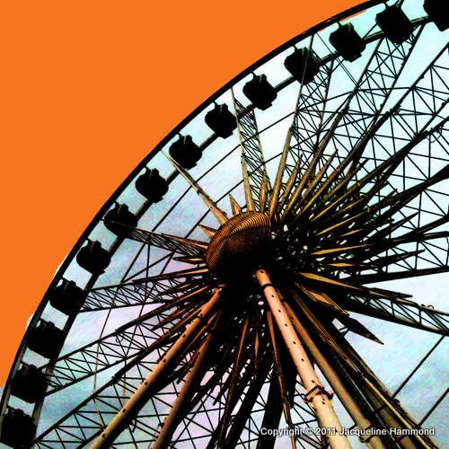 The Brighton Wheel Series - A Wheel Star (Orange)  Smart Deco Homeware Lighting and Art by Jacqueline hammond